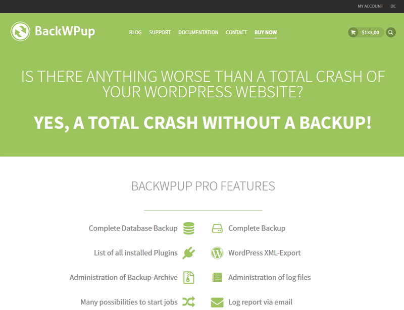 WordPress Plugin BackWPup Website