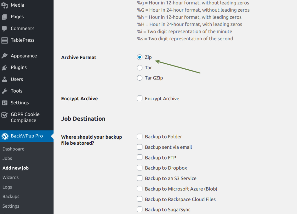 Warning File name too long to be saved BackWPup Docs